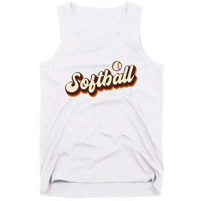 Retro Softball Graphic Softball Tank Top