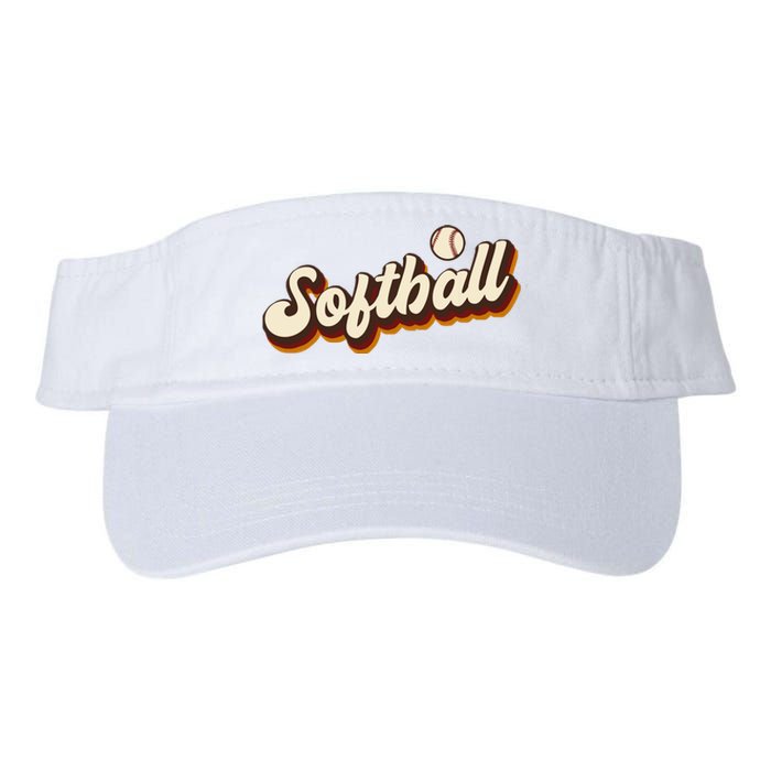 Retro Softball Graphic Softball Valucap Bio-Washed Visor