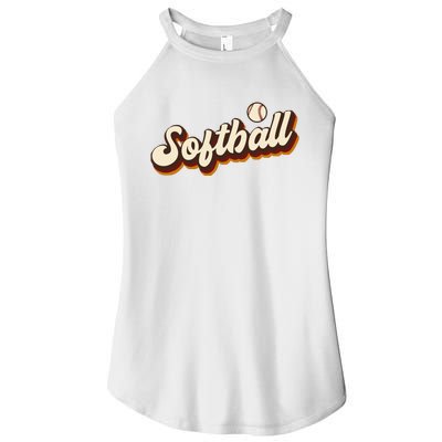 Retro Softball Graphic Softball Women’s Perfect Tri Rocker Tank