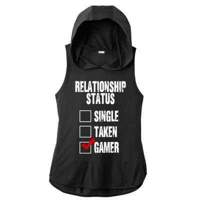 Relationship Status Gamer Funny Ladies PosiCharge Tri-Blend Wicking Draft Hoodie Tank