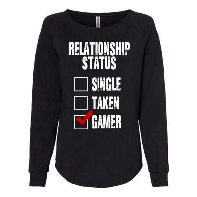 Relationship Status Gamer Funny Womens California Wash Sweatshirt