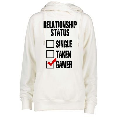 Relationship Status Gamer Funny Womens Funnel Neck Pullover Hood