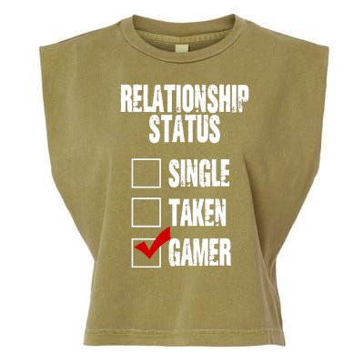 Relationship Status Gamer Funny Garment-Dyed Women's Muscle Tee