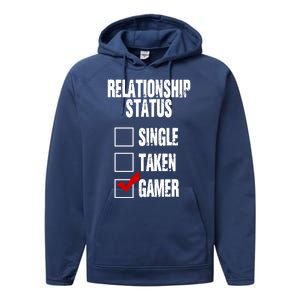 Relationship Status Gamer Funny Performance Fleece Hoodie