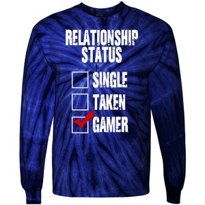 Relationship Status Gamer Funny Tie-Dye Long Sleeve Shirt