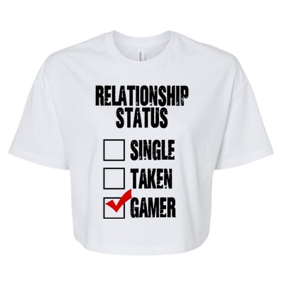 Relationship Status Gamer Funny Bella+Canvas Jersey Crop Tee