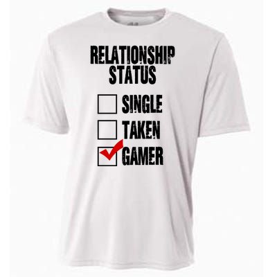 Relationship Status Gamer Funny Cooling Performance Crew T-Shirt