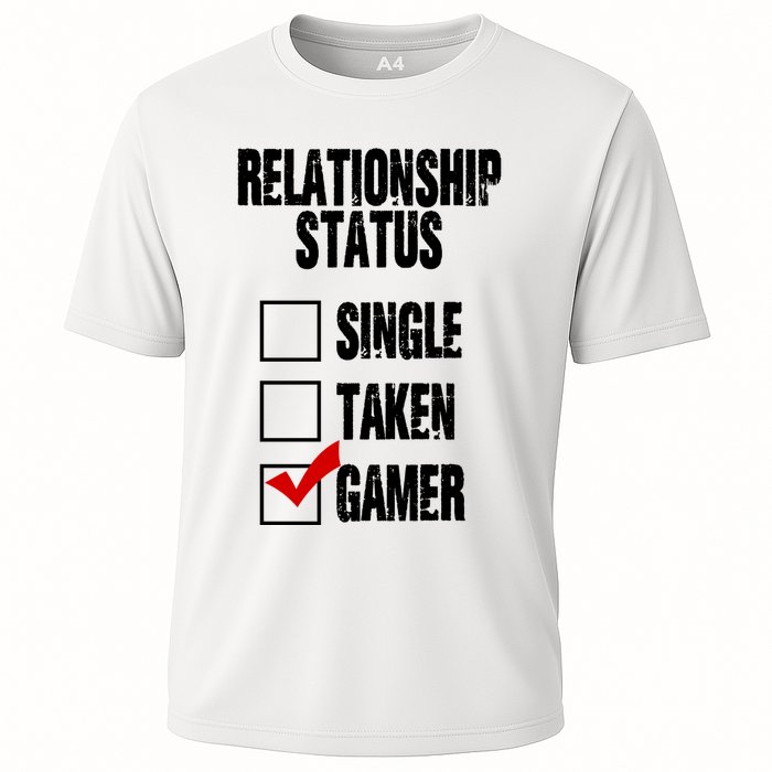 Relationship Status Gamer Funny Cooling Performance Crew T-Shirt