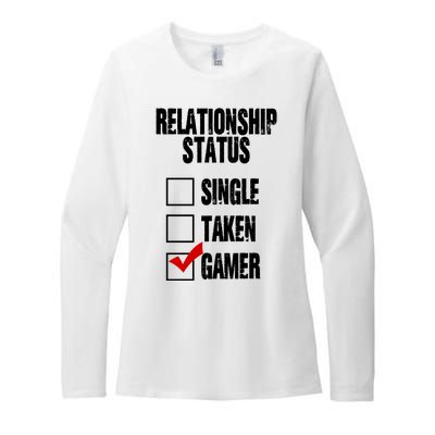 Relationship Status Gamer Funny Womens CVC Long Sleeve Shirt