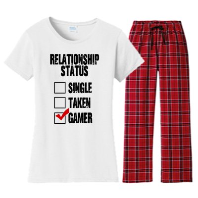 Relationship Status Gamer Funny Women's Flannel Pajama Set