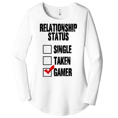 Relationship Status Gamer Funny Women's Perfect Tri Tunic Long Sleeve Shirt