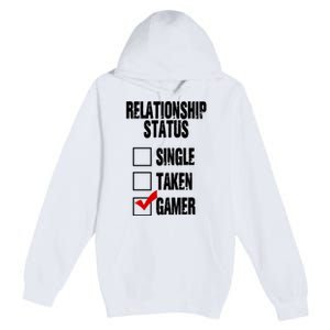 Relationship Status Gamer Funny Premium Pullover Hoodie