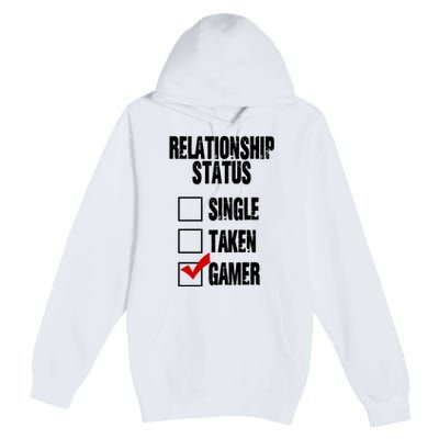 Relationship Status Gamer Funny Premium Pullover Hoodie