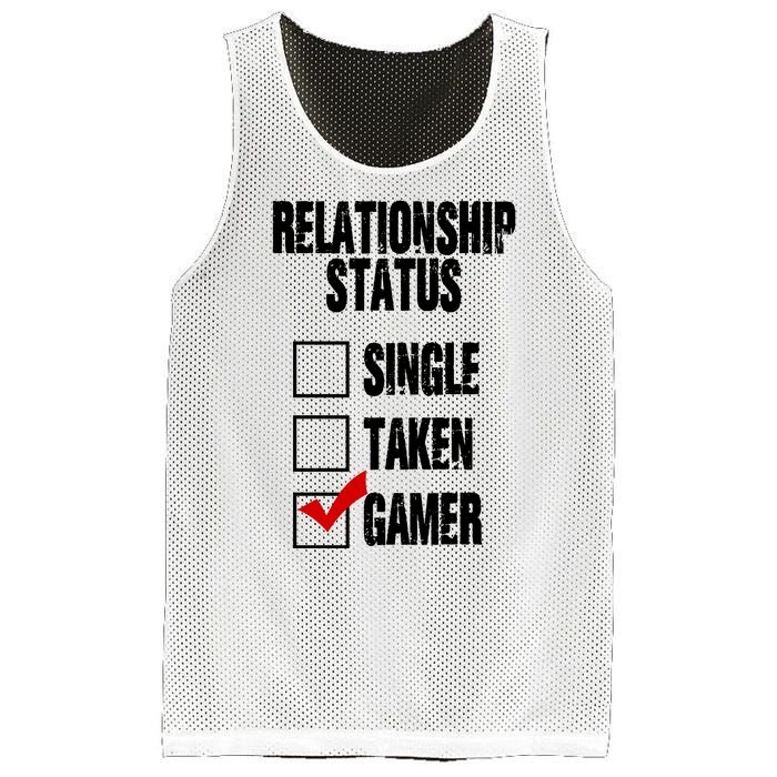 Relationship Status Gamer Funny Mesh Reversible Basketball Jersey Tank