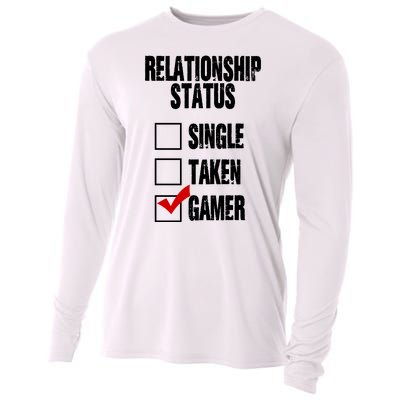 Relationship Status Gamer Funny Cooling Performance Long Sleeve Crew