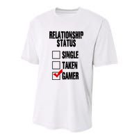 Relationship Status Gamer Funny Youth Performance Sprint T-Shirt