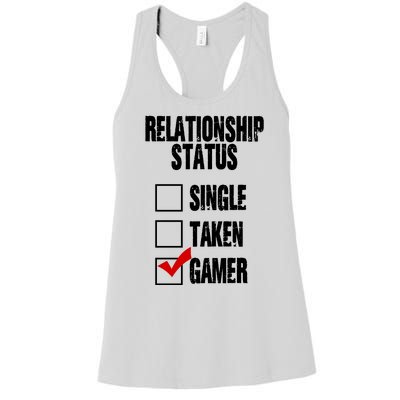 Relationship Status Gamer Funny Women's Racerback Tank