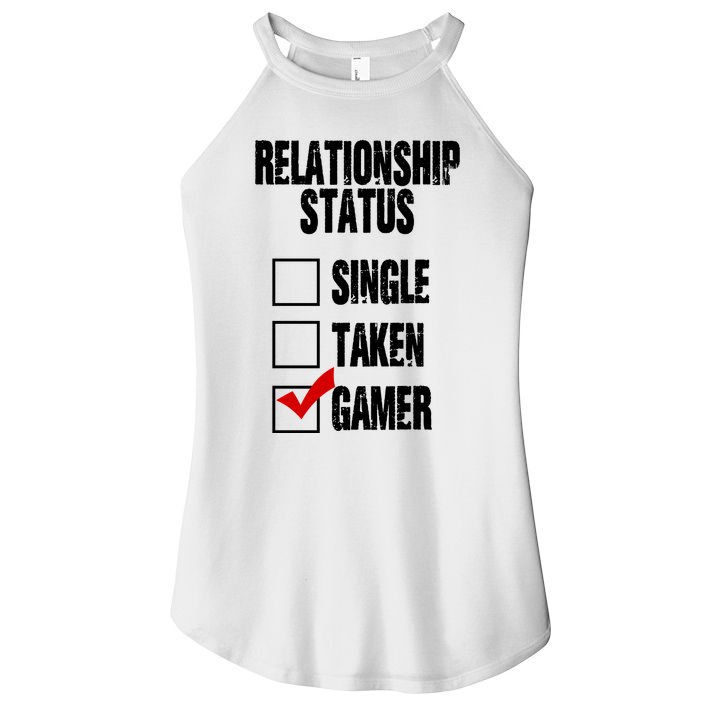 Relationship Status Gamer Funny Women's Perfect Tri Rocker Tank