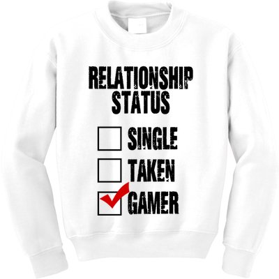 Relationship Status Gamer Funny Kids Sweatshirt