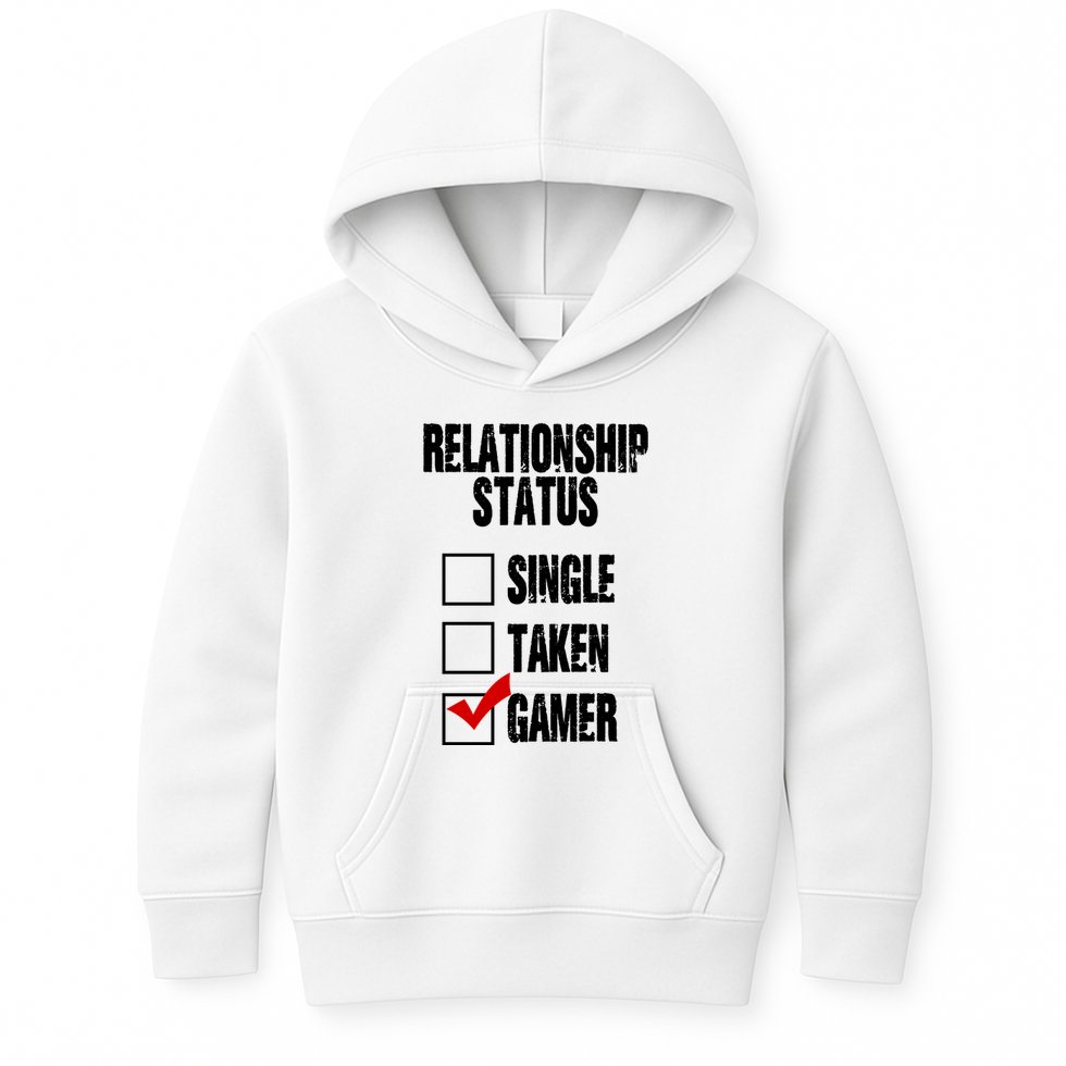 Relationship Status Gamer Funny Kids Hoodie