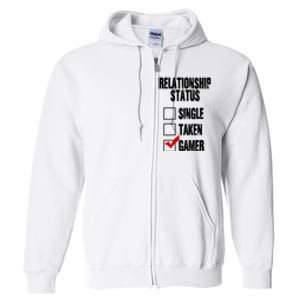 Relationship Status Gamer Funny Full Zip Hoodie