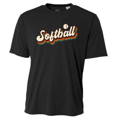 Retro Softball Graphic Softball Cooling Performance Crew T-Shirt