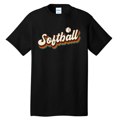 Retro Softball Graphic Softball Tall T-Shirt