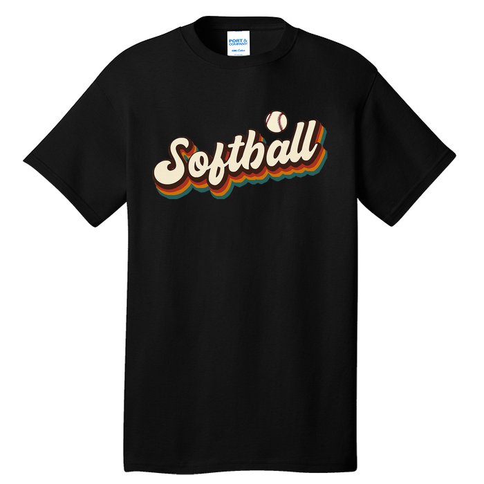 Retro Softball Graphic Softball Tall T-Shirt