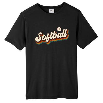 Retro Softball Graphic Softball Tall Fusion ChromaSoft Performance T-Shirt