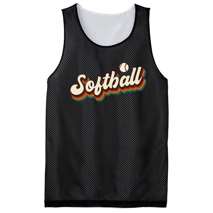 Retro Softball Graphic Softball Mesh Reversible Basketball Jersey Tank