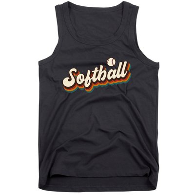 Retro Softball Graphic Softball Tank Top