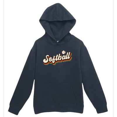 Retro Softball Graphic Softball Urban Pullover Hoodie