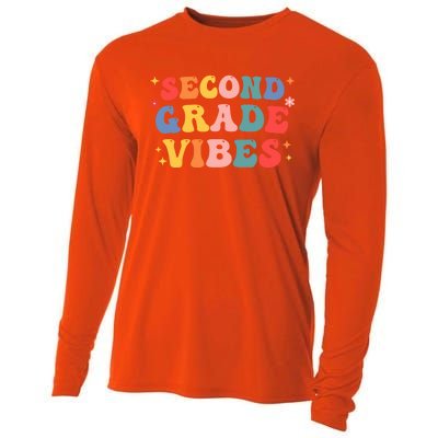 Retro Second Grade Vibes Teacher 2Nd Grade Fun Gift Cooling Performance Long Sleeve Crew