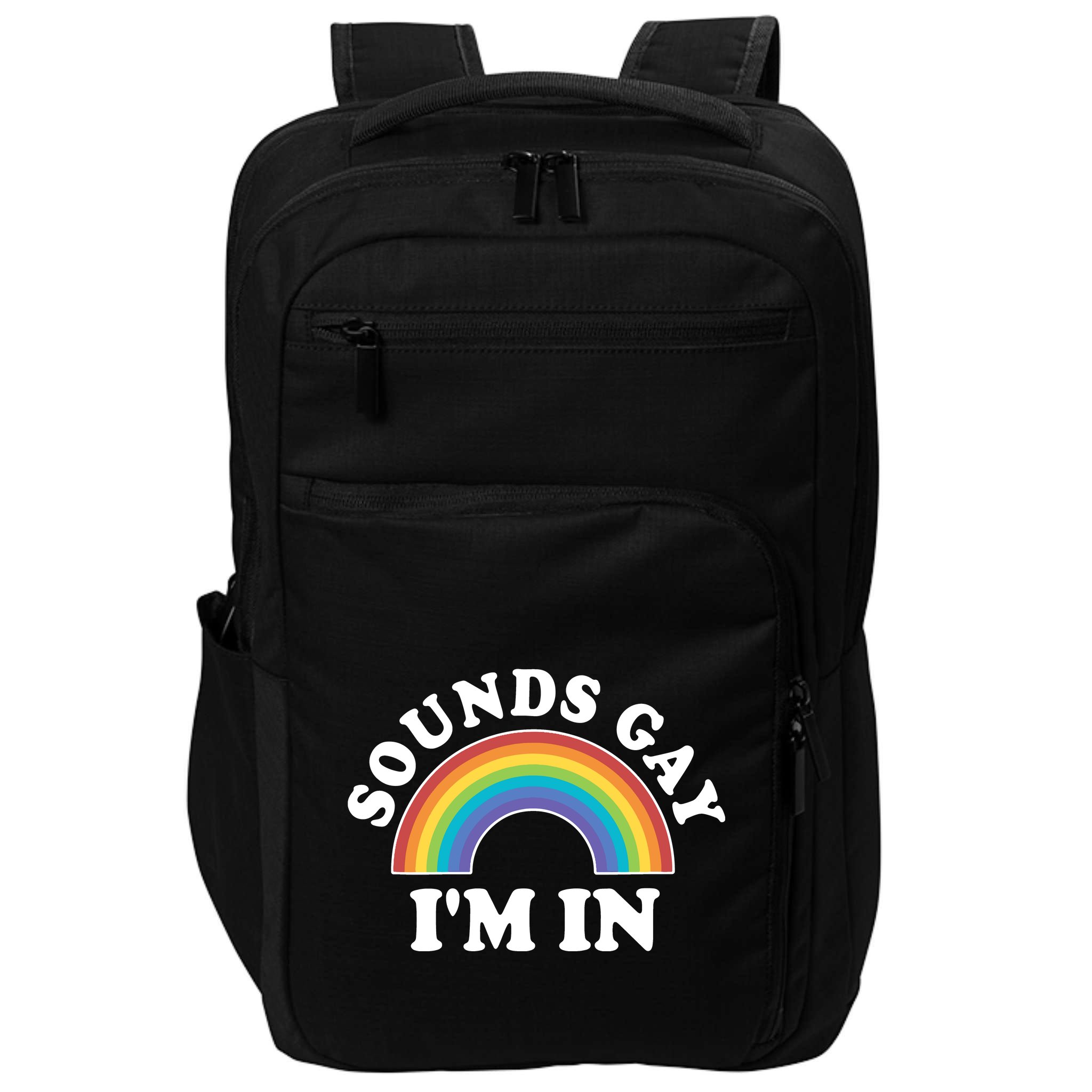 Rainbow Sounds Gay I'm In Gay Pride LGBT Impact Tech Backpack
