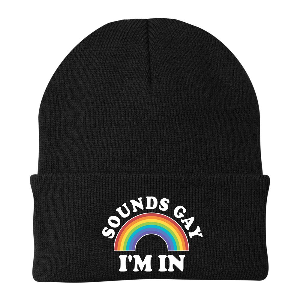 Rainbow Sounds Gay I'm In Gay Pride LGBT Beanie