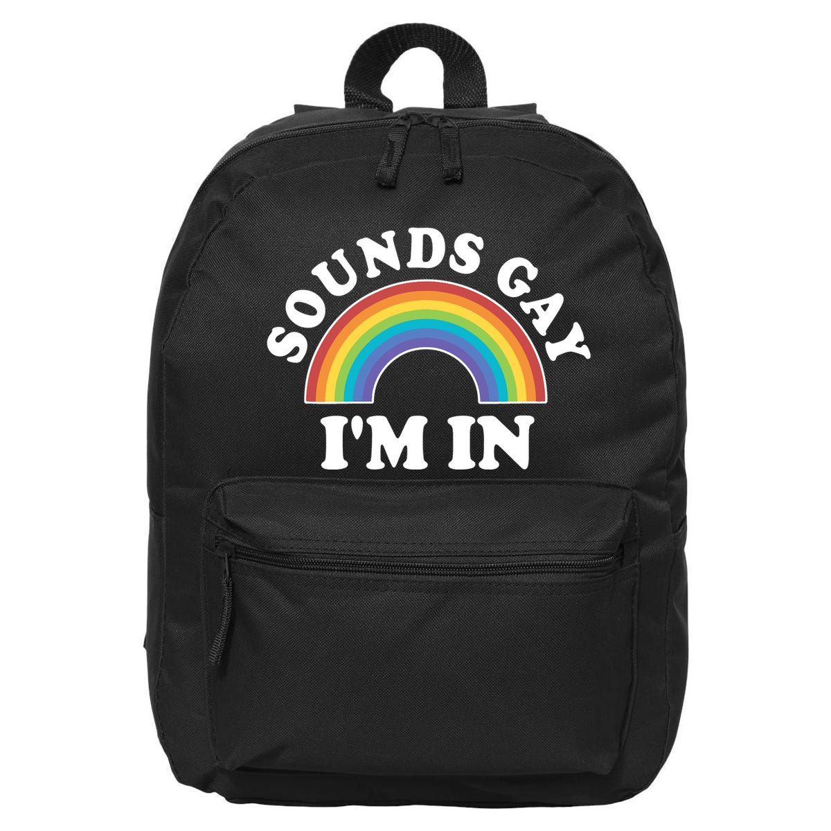 Rainbow Sounds Gay I'm In Gay Pride LGBT 16 in Basic Backpack