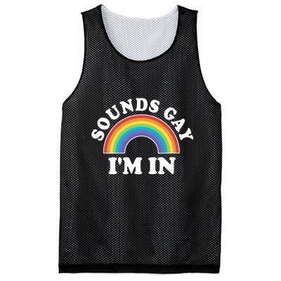 Rainbow Sounds Gay I'm In Gay Pride LGBT Mesh Reversible Basketball Jersey Tank
