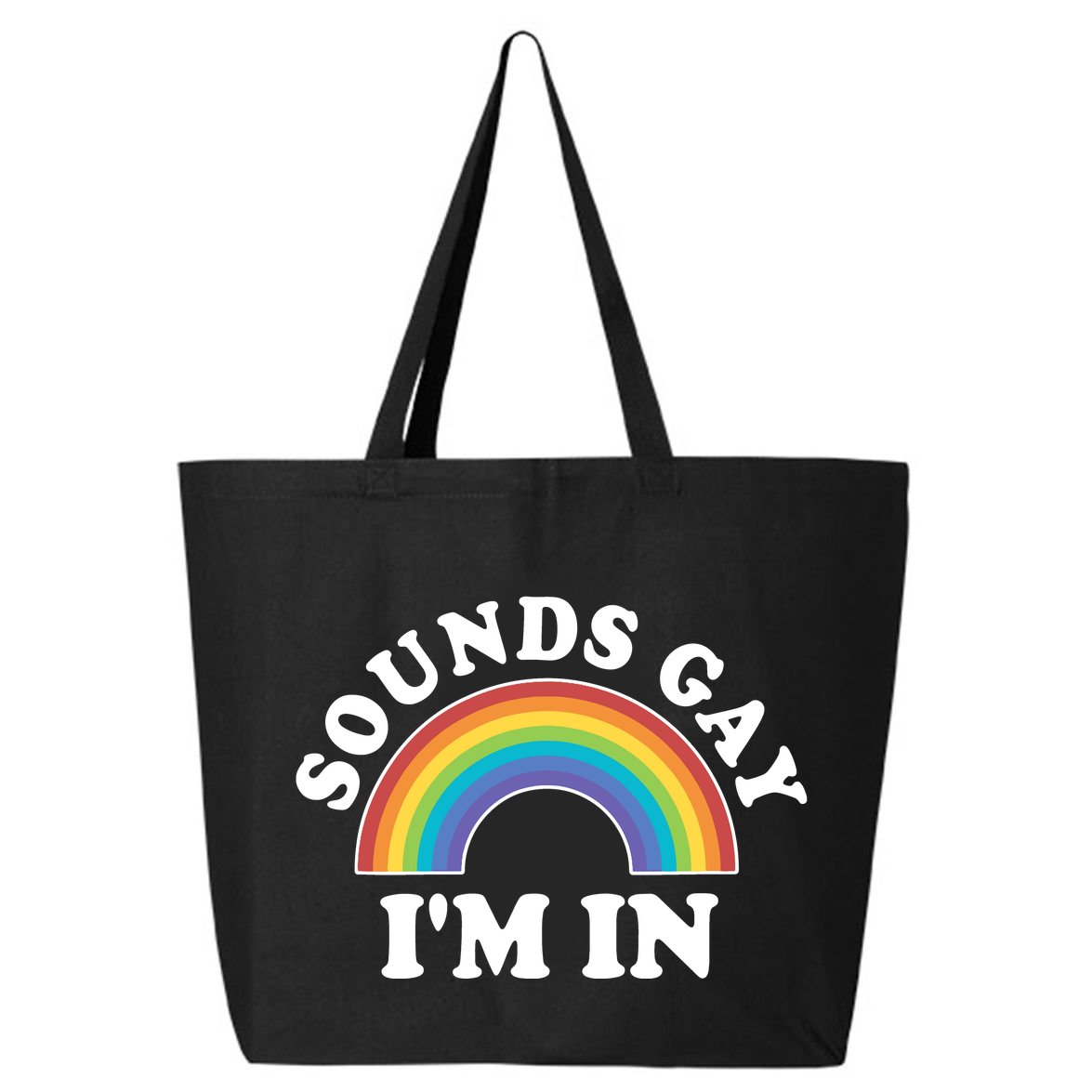 Rainbow Sounds Gay I'm In Gay Pride LGBT 25L Jumbo Tote
