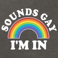 Rainbow Sounds Gay I'm In Gay Pride LGBT Cotton Canvas Backpack