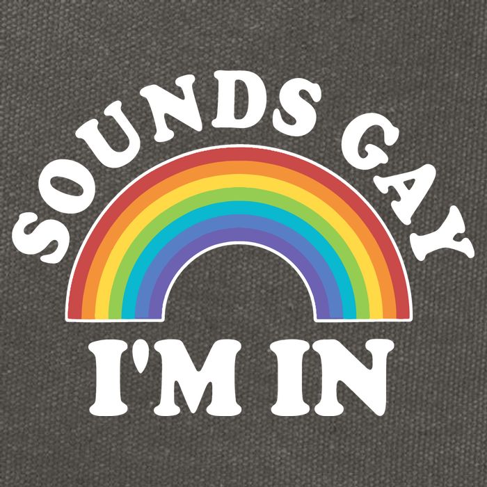 Rainbow Sounds Gay I'm In Gay Pride LGBT Cotton Canvas Backpack