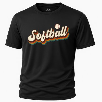 Retro Softball Graphic Softball Performance Shirt