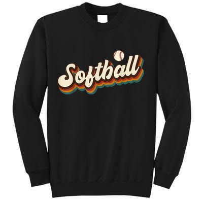 Retro Softball Graphic Softball Sweatshirt
