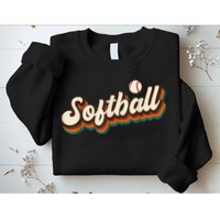 Retro Softball Graphic Softball Sweatshirt