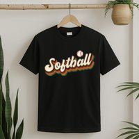 Retro Softball Graphic Softball T-Shirt