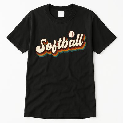 Retro Softball Graphic Softball Tall T-Shirt
