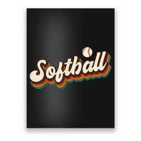 Retro Softball Graphic Softball Poster