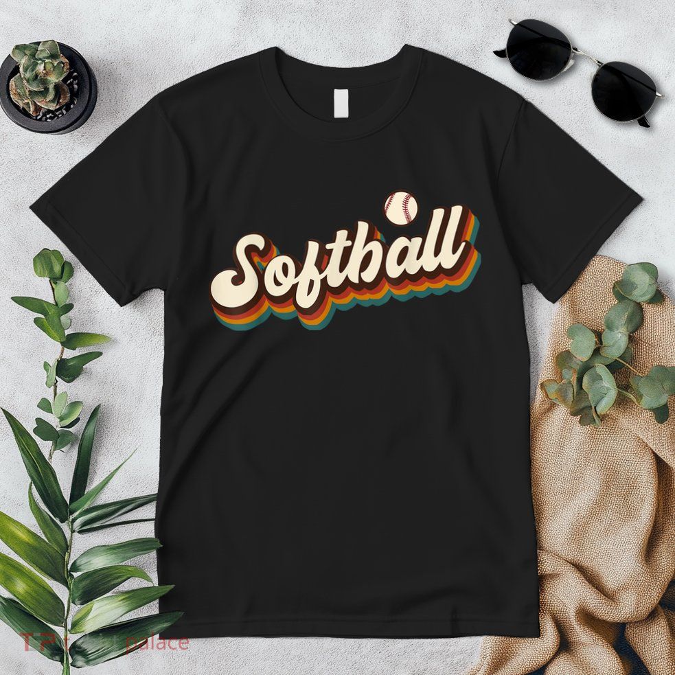 Retro Softball Graphic Softball Premium T-Shirt