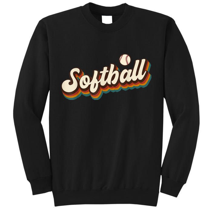 Retro Softball Graphic Softball Tall Sweatshirt