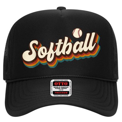 Retro Softball Graphic Softball Trucker Hat