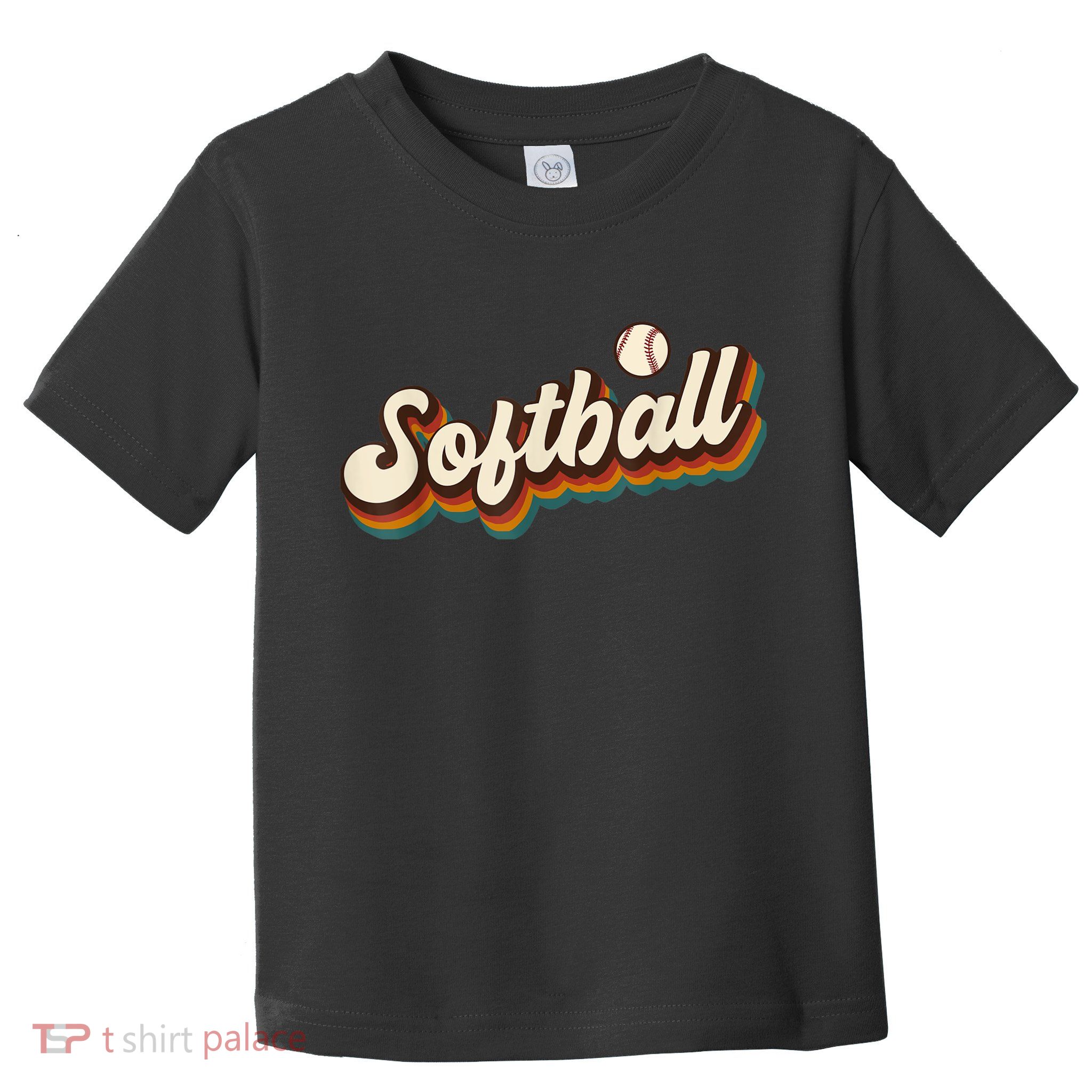 Retro Softball Graphic Softball Toddler T-Shirt